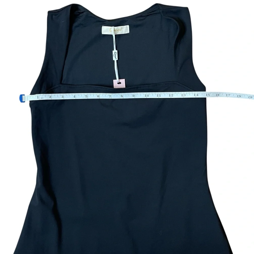 Little Black Dress A-Line Square Neck Sleeveless Mini –XL Flare Fit Chic Minimal